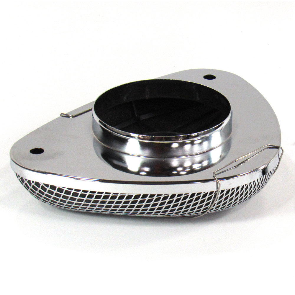 Bandit Accessories Air Cleaner Assembly 2196; Chrome Steel Triangular 8.000 in. x 12.000 in. 2.500 in. 
