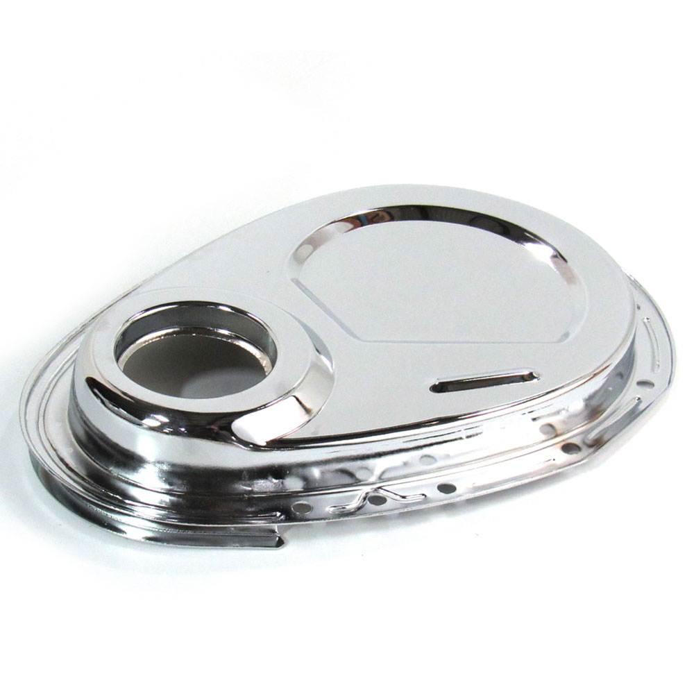 Bandit Timing Cover 4934; Chrome Steel for 1958 to 1986 Chevy 262 to 400 