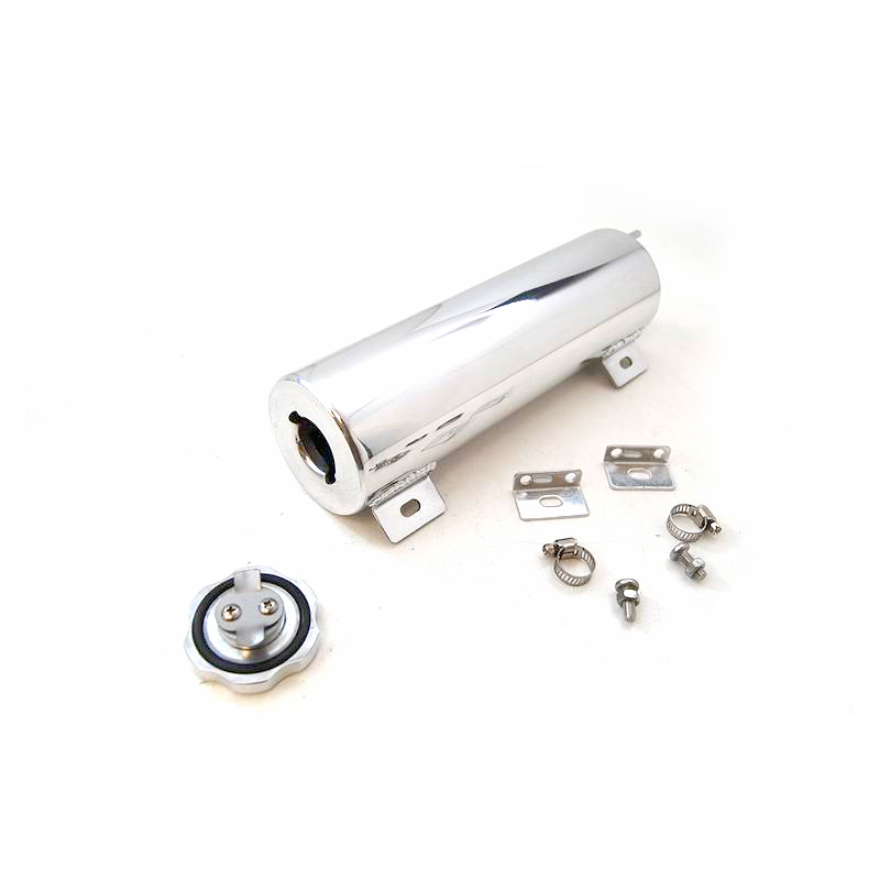 Bandit Accessories Engine Coolant Reservoir 6076; Vertical Reservoir 2.25 Pint Natural Aluminum 10.000 in. 3.000 in. 