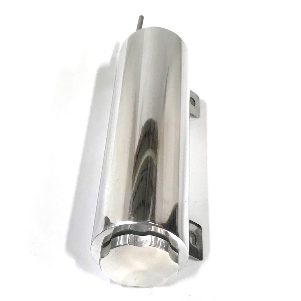 Bandit Accessories Engine Coolant Reservoir 6076; Vertical Reservoir 2.25 Pint Natural Aluminum 10.000 in. 3.000 in. 