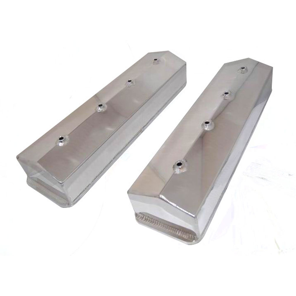 Bandit Accessories Valve Covers 6234P; Fabricated Fabricated Polished Aluminum for Chevy 262 to 400 