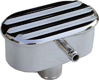 Photo for Bandit Accessories Valve Cover Breather 6500; Nostalgic Oval Polished Aluminum
