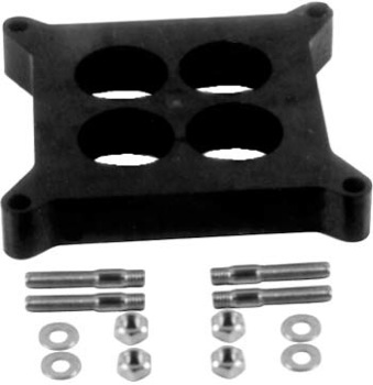 Bandit Accessories Carburetor Spacer 9134; 4150 Square Bore 1.000 in. 4-Hole Black Phenolic Plastic 