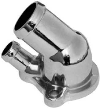 Bandit Accessories Thermostat Housing 9403; Gasket Style 45 deg. Gasket Fixed Chrome Alloy for Oldsmobile 330 to 455 