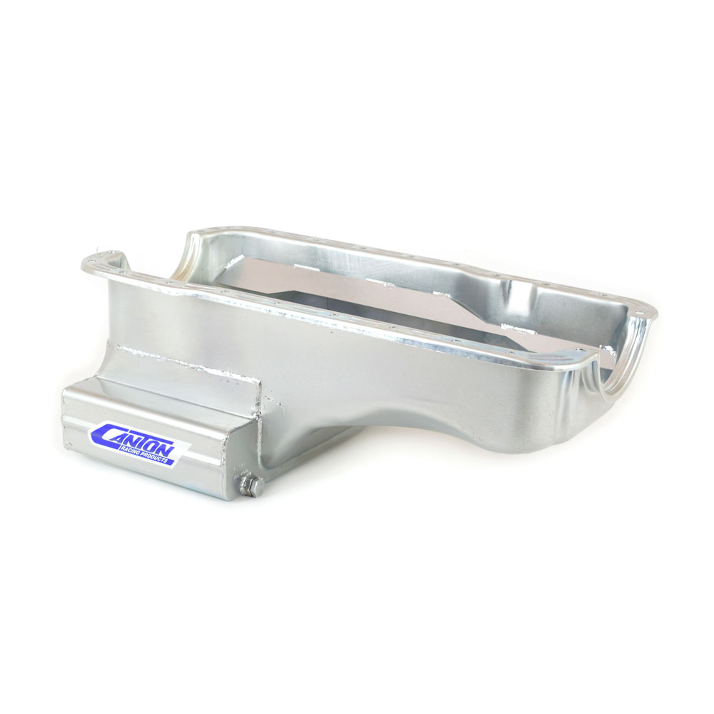 Canton Oil Pan 15-610; Circle Track Wet Sump 7 Quart Silver Plating for Ford 221 to 302 