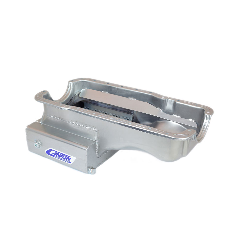 Canton Oil Pan 15-630; OE Style Wet Sump 9 Quart Silver Plating for Ford 289 to 302 