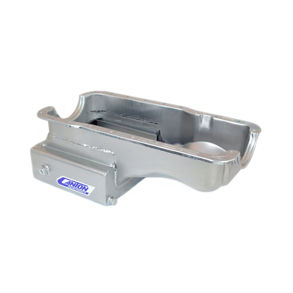 Canton Oil Pan 15-630SM; OE Style Wet Sump 7 Quart Silver Plating for Ford 289, 302 