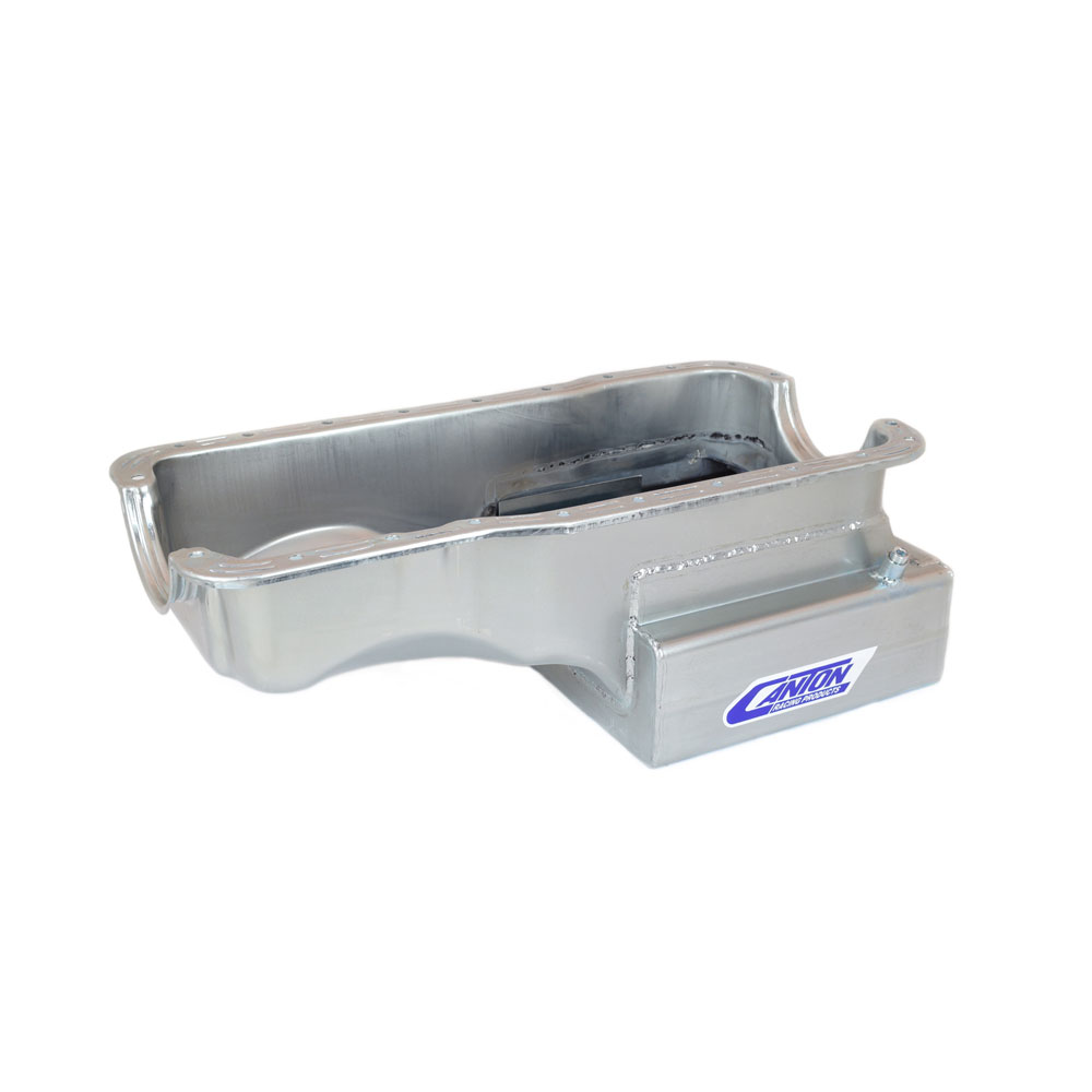 Canton Oil Pan 15-630SM; OE Style Wet Sump 7 Quart Silver Plating for Ford 289, 302 