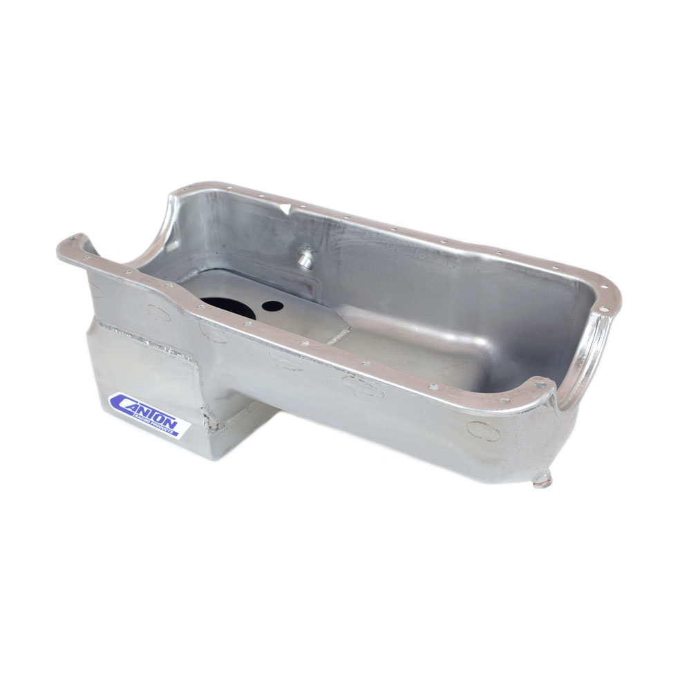 Canton Oil Pan 15-670; Street, Strip Wet Sump 6 Quart Clear Zinc Plated for 1978 to 1993 Ford Mustang 351W 
