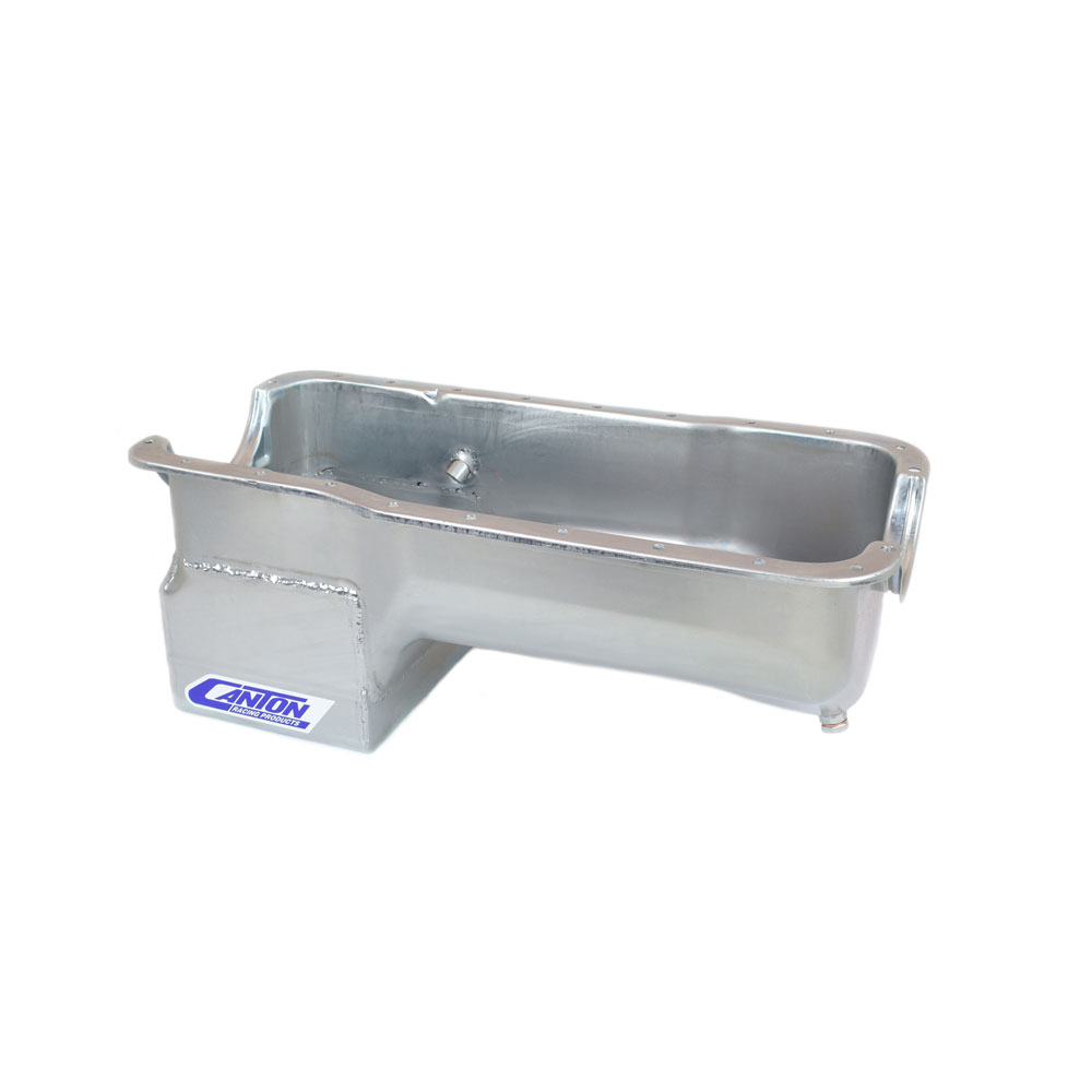 Canton Oil Pan 15-670S; Street, Strip Wet Sump 6 Quart Clear Zinc Plated for 1969 to 1997 Ford 351W 