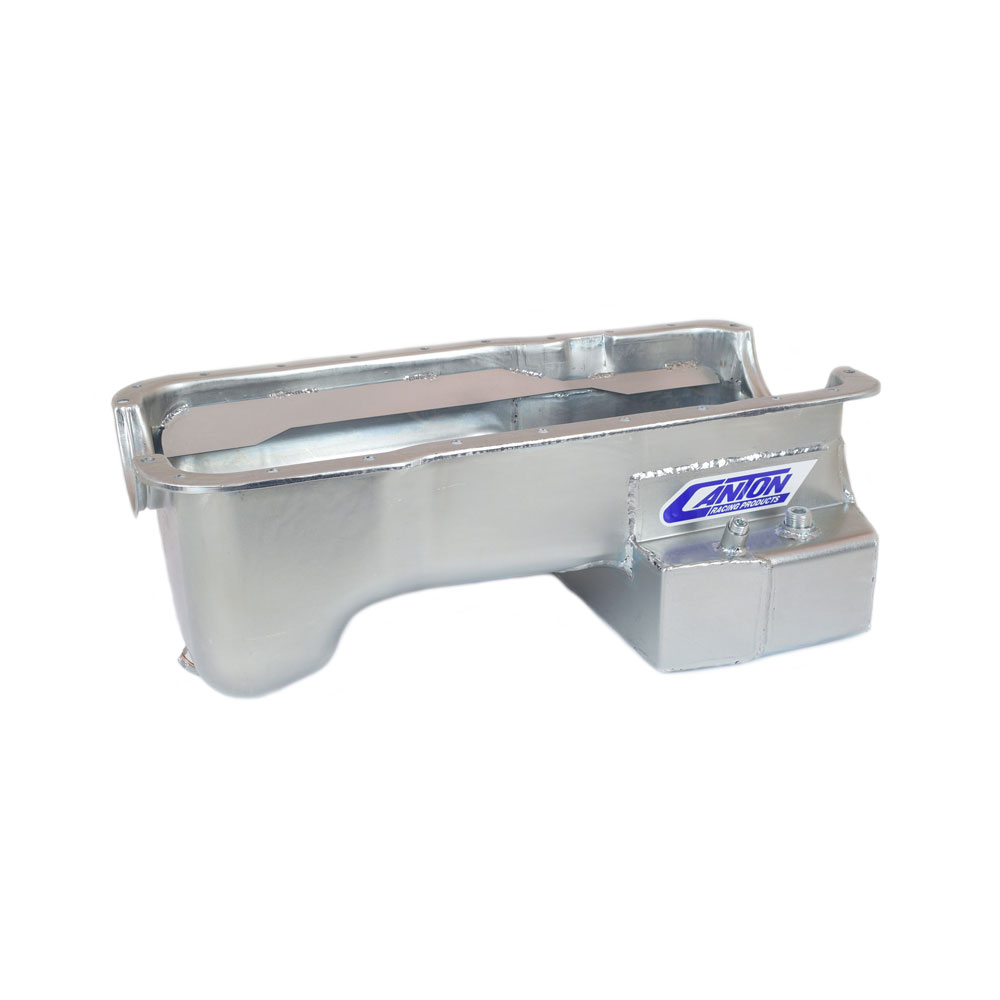 Canton Oil Pan 15-690; Street, Strip Wet Sump 6 Quart Silver Plating for 1978 to 1993 Ford Mustang 351W 