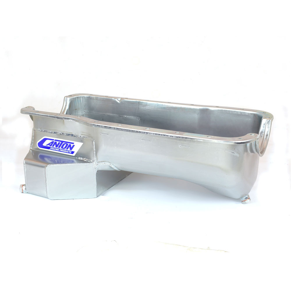 Canton Oil Pan 15-694; Street, Strip Wet Sump 7 Quart Silver Plating for Ford 351W 