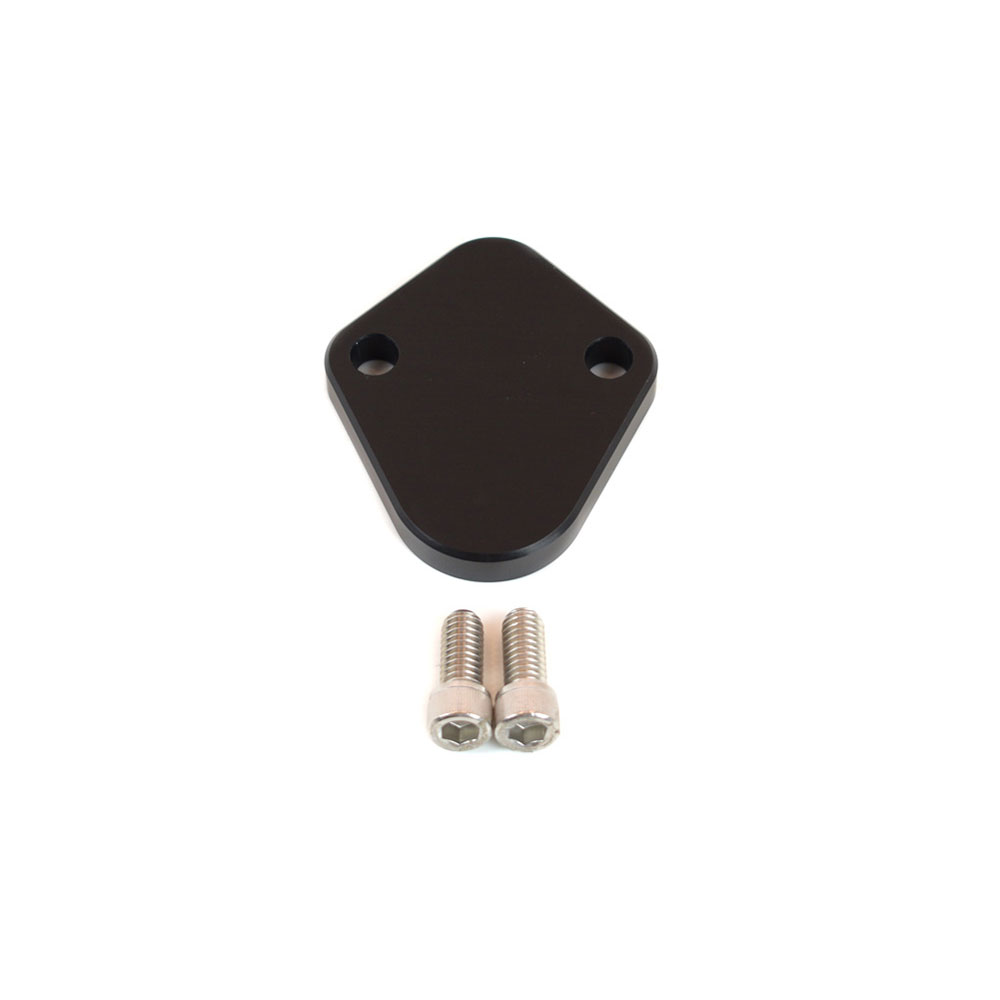 Photo for Canton Fuel Pump Block-Off Plate 21-960; Black Anodized Aluminum for Pontiac 326 to 455