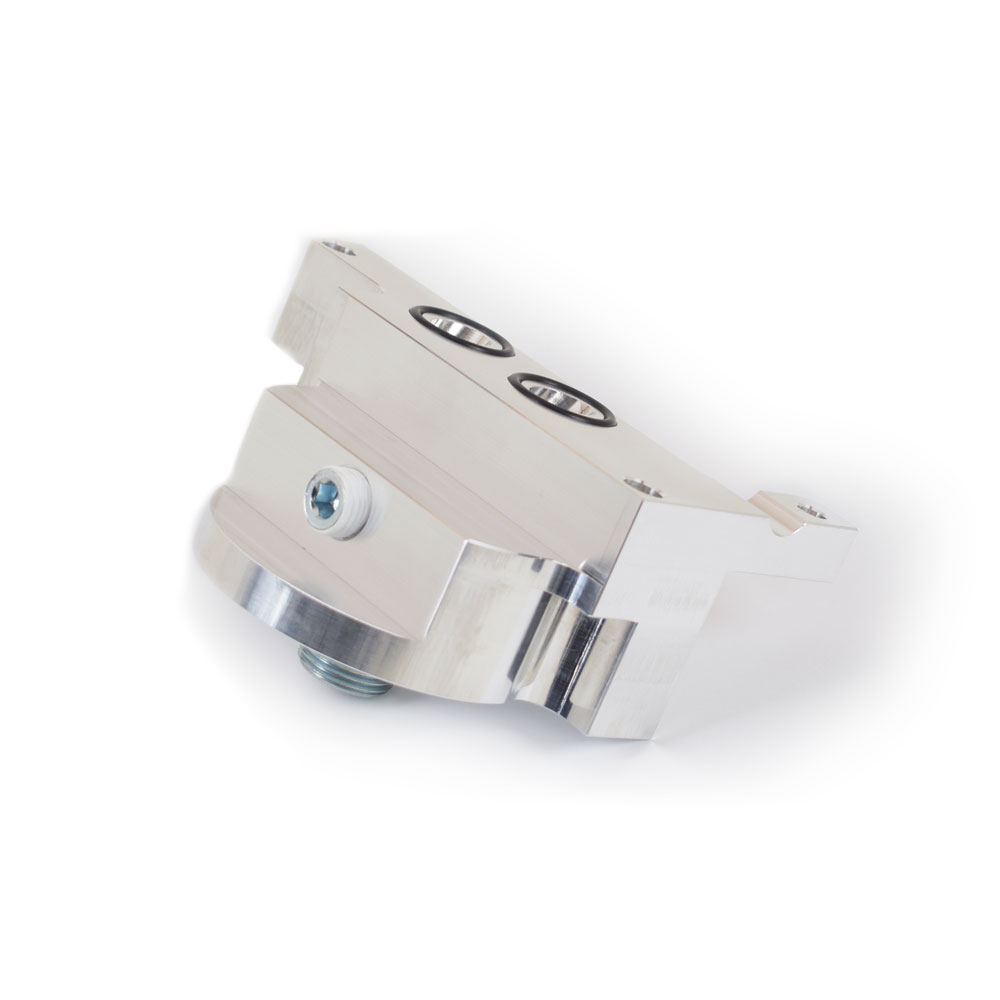 Canton Oil Filter Adapter 22-631; 13/16 in. -16 Natural Billet Aluminum Spin On Bypass for 1997 to 2004 GM LS 