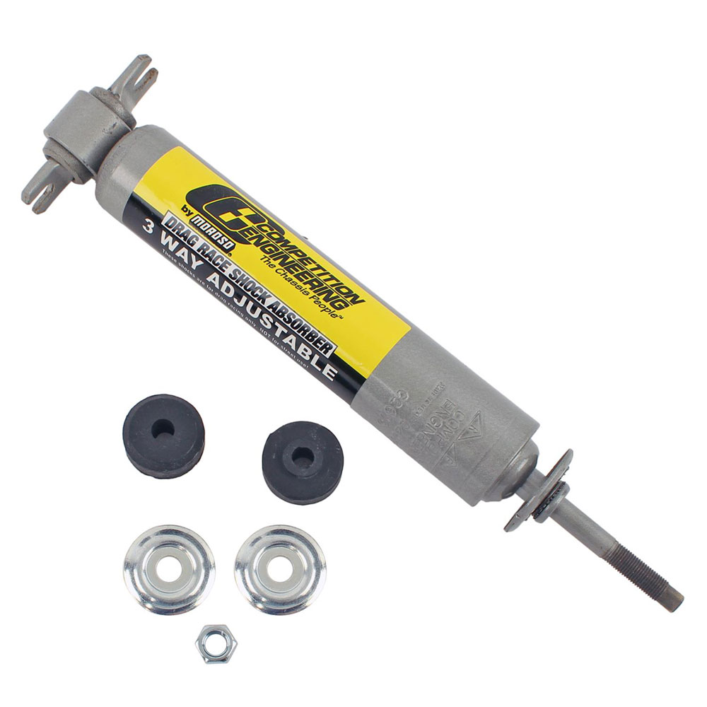Competition Engineering Shock Absorber C2610; Front Drag Race Monotube 9.620 in. 15.340 in. Gray Steel for GM, Ford, Mercury 