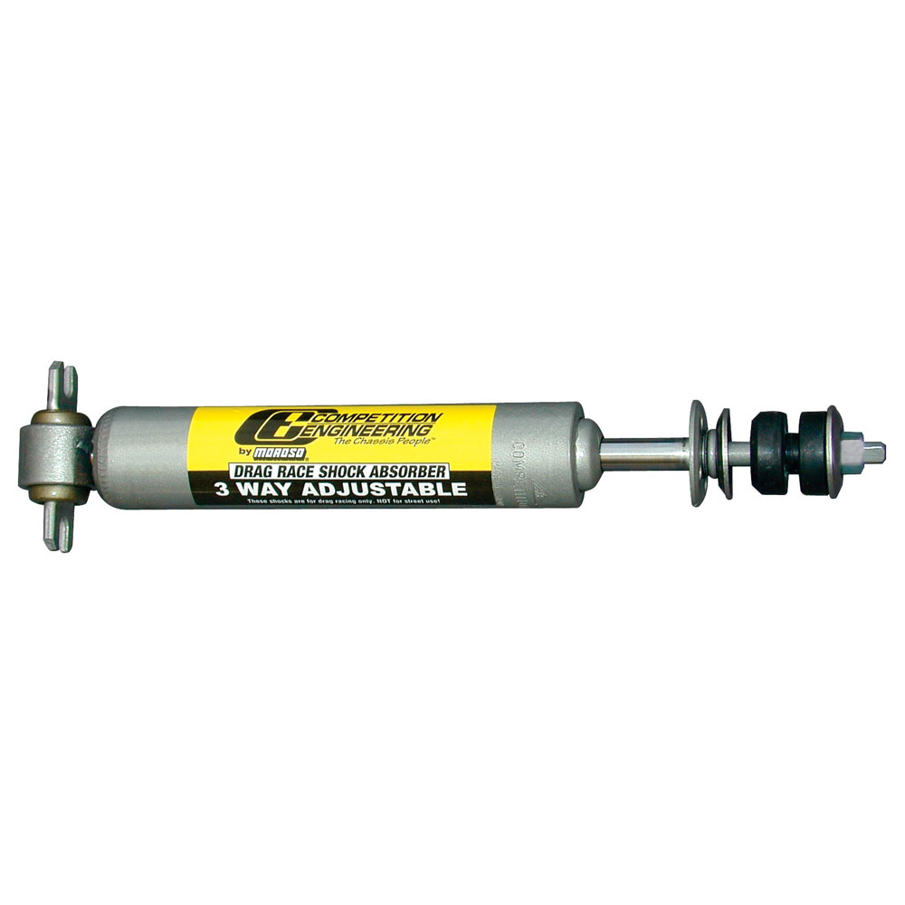 Competition Engineering Shock Absorber C2600; Front Drag Race Monotube 9.000 in. 14.100 in. Gray Steel for GM, Dodge, Toyota 