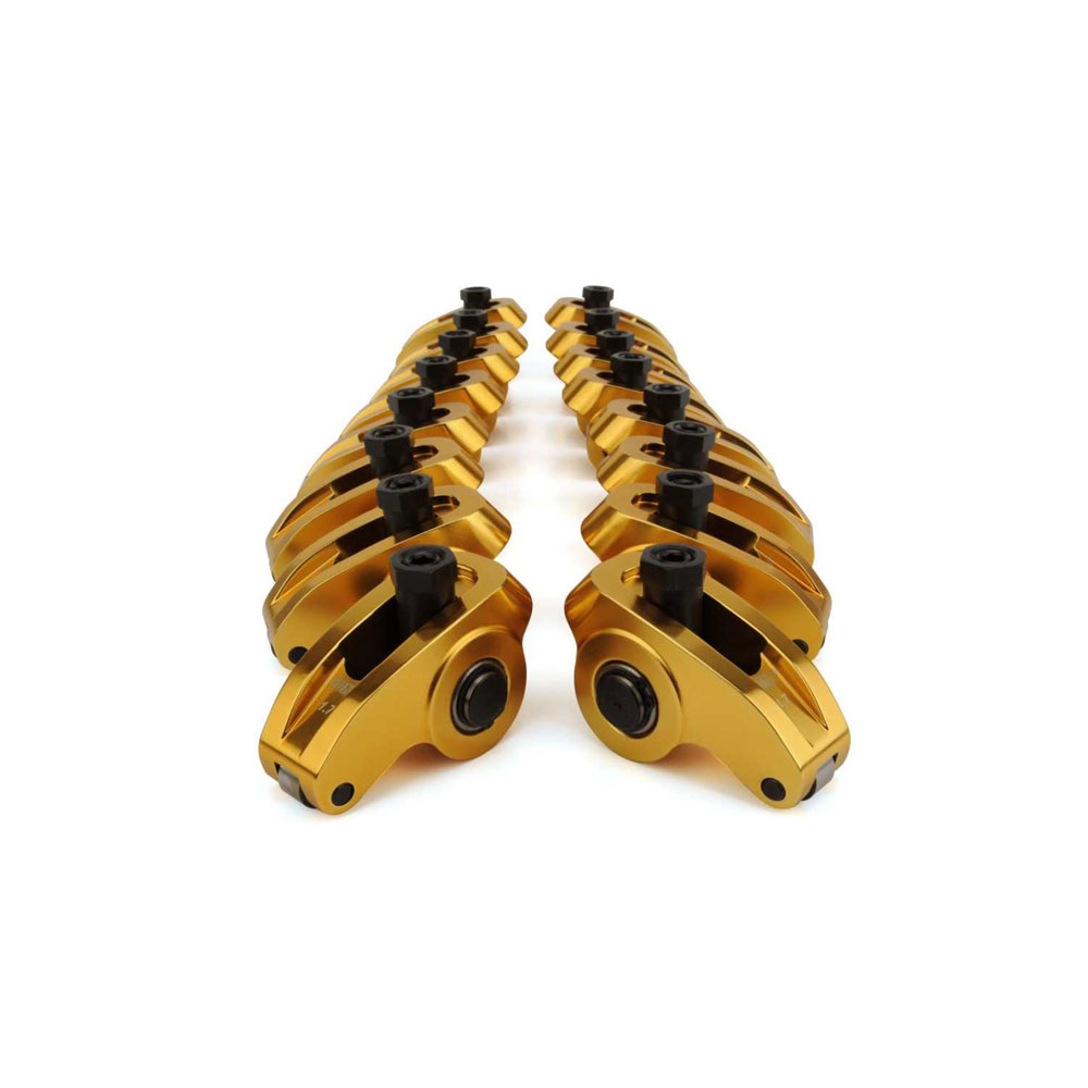 COMP Cams Rocker Arm Kit 19021-16; Ultra Gold 1.7 7/16 in. Aluminum Full Roller for Chevy 396 to 454 