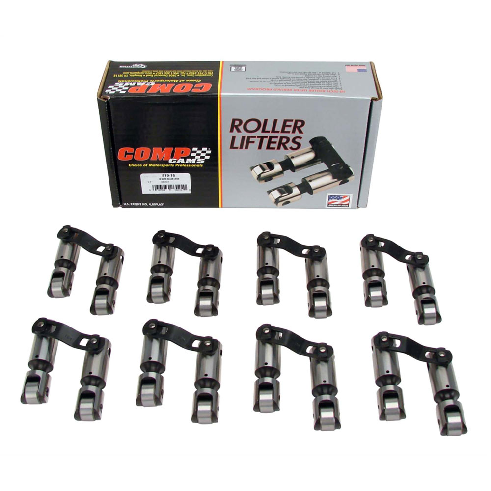 COMP Cams Lifter Set 819-16; Endure X Mechanical Roller Center, Center 0.842 in. for Chevy 396 to 454 