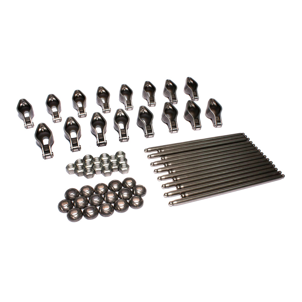 COMP Cams Rocker Arm and Pushrod Kit RP1411-16; Magnum 1.72 7/16 in. Stamped Steel Roller Tip for Chevy 396 to 454 