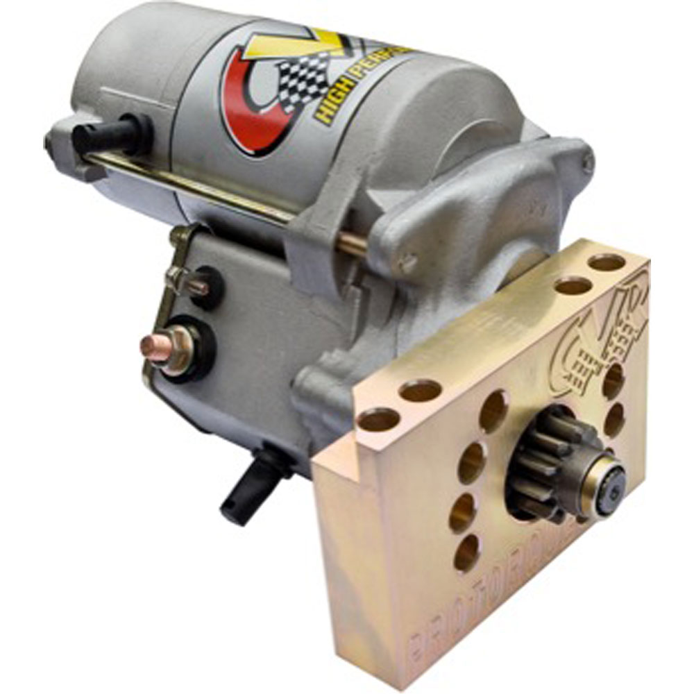 CVR Starter 5323M; Protorque Maximum Satin 153, 168 Tooth 3.10 HP Nippondenso Gear Reduction for Chevy 262 to 400, 396 to 454 