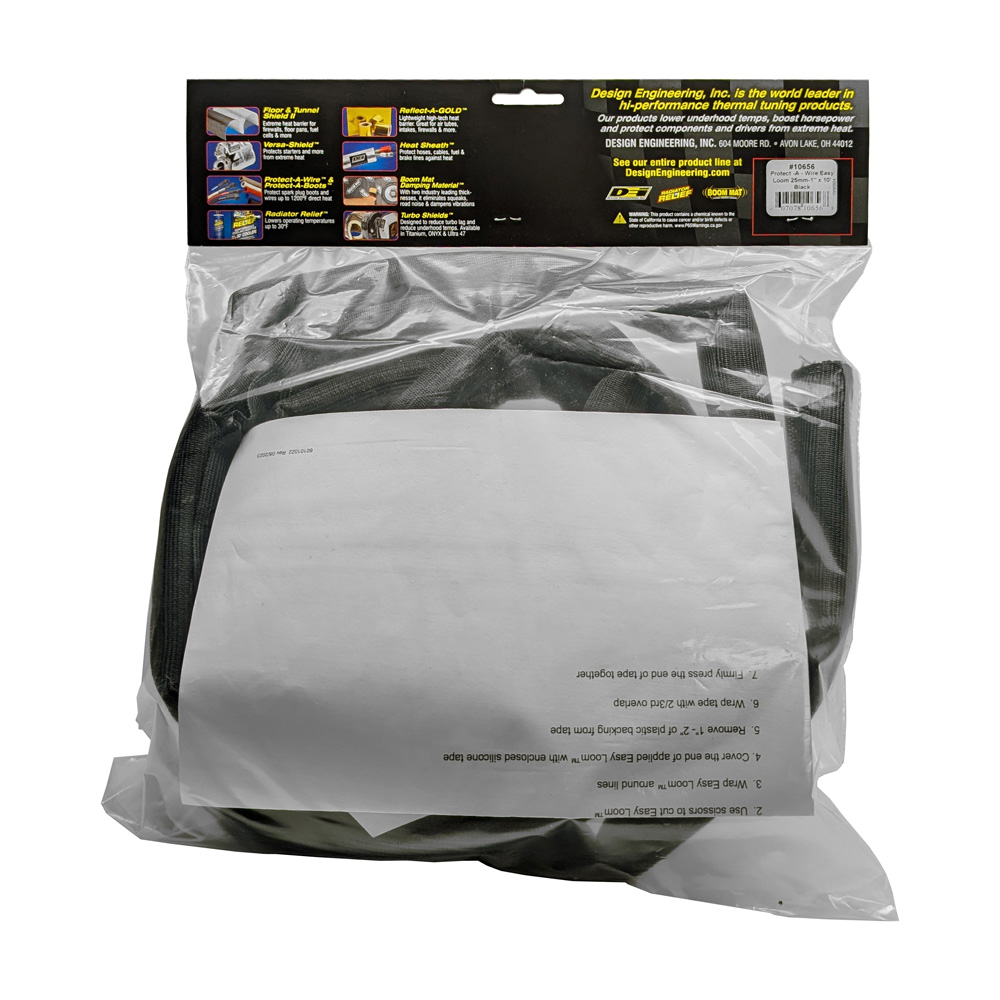 DEI Wire Sleeving 10656; Easy Loom 10 ft. Black 1.000 in. 