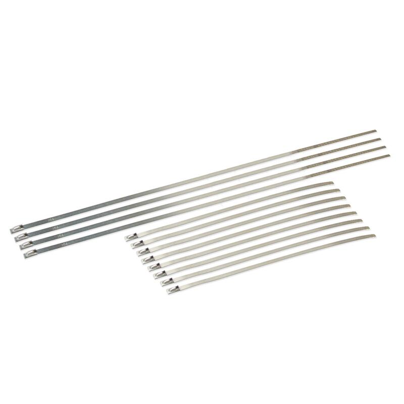 DEI Tie Strap and Clip 10205; (4) 14.000 in., (8) 8.000 in. Self Locking Natural Stainless Steel 