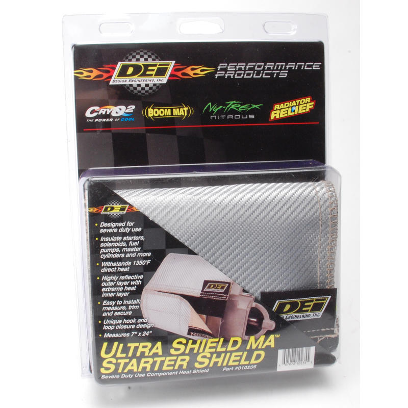 Design Engineering (DEI) Starter Heat Shield 10235; Ultra 47 Reflective Silver Two Layer 