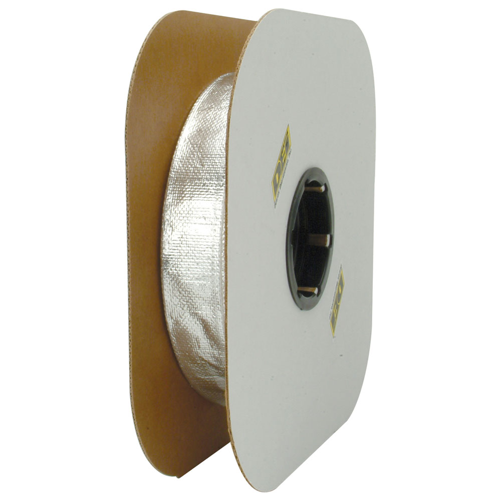 Photo for Design Engineering (DEI) Thermal Protection Hose Sleeve 93403; Heat Sheath 50 ft. Silver Aluminum, Fabric