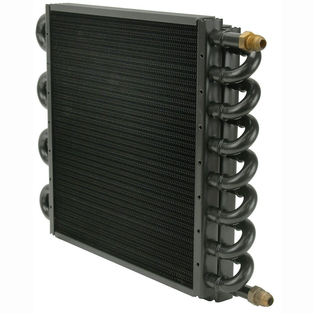 Derale Oil Cooler 13300; 13.500 in. 16 Pass Copper Tube, Aluminum Fin Tube and Fin 