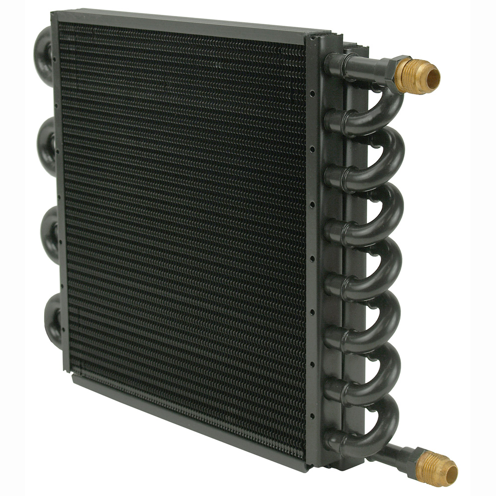 Derale Oil Cooler 15300; 13.500 in. 16 Pass Copper Tube, Aluminum Fin Tube and Fin 