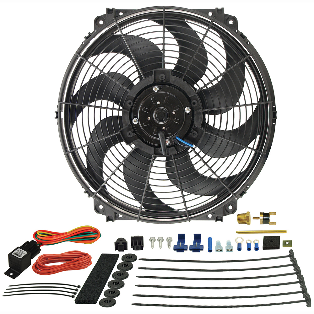 Derale Electric Fan 16016; Tornado 2175 CFM Electric 16.000 in. Skewed 