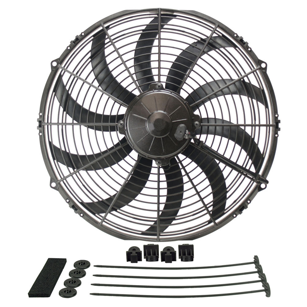 Derale Electric Fan 16114; H.O. Extreme 1864 CFM Electric 14.000 in. Curved 