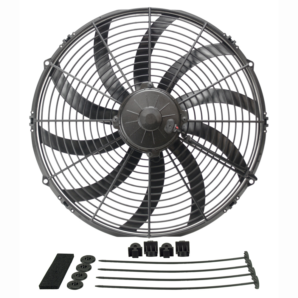 Derale Electric Fan 16116; H.O. Extreme 2024 CFM Electric 16.000 in. Curved 