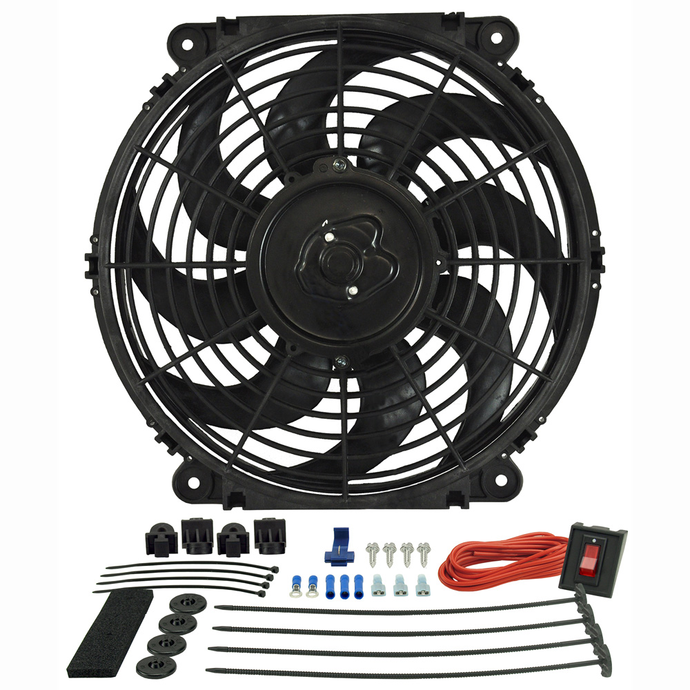 Derale Electric Fan 16512; Tornado 880 CFM Electric 12.000 in. 