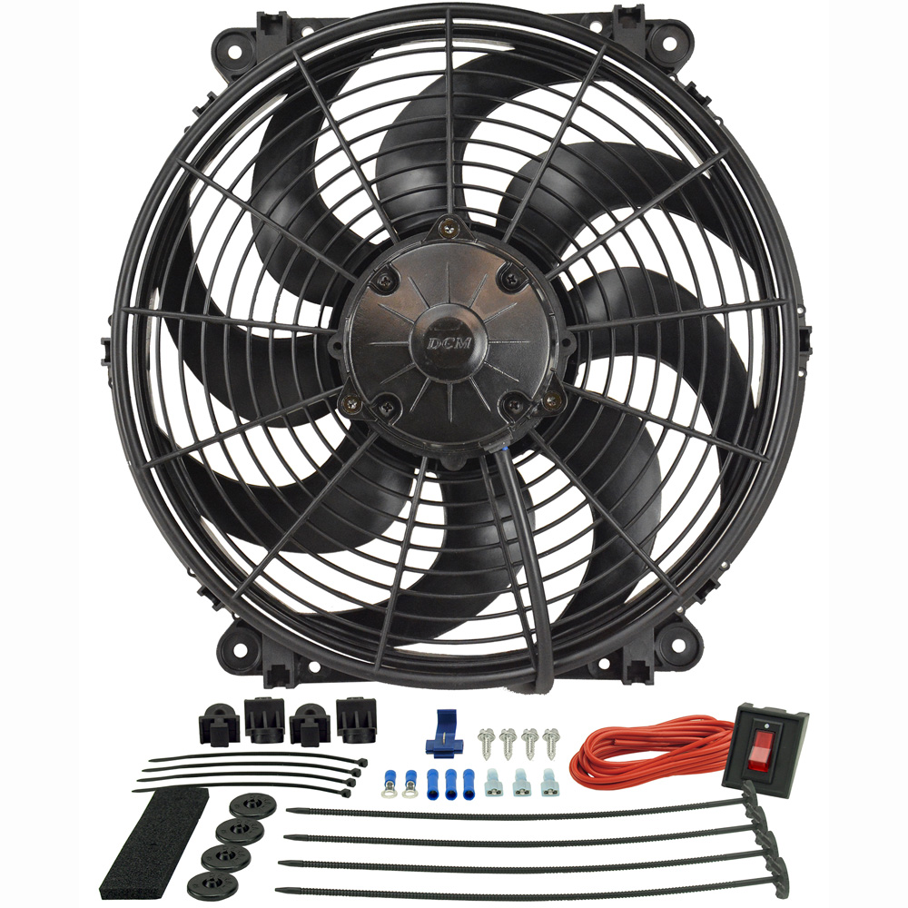 Derale Electric Fan 16514; Tornado 1350 CFM Electric 14.000 in. 