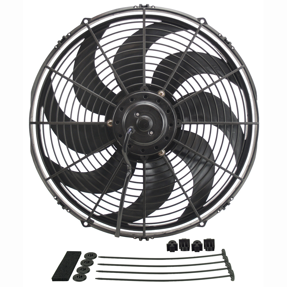 Derale Electric Fan 18916; DynoCool 1980 CFM Electric 16.000 in. Curved 