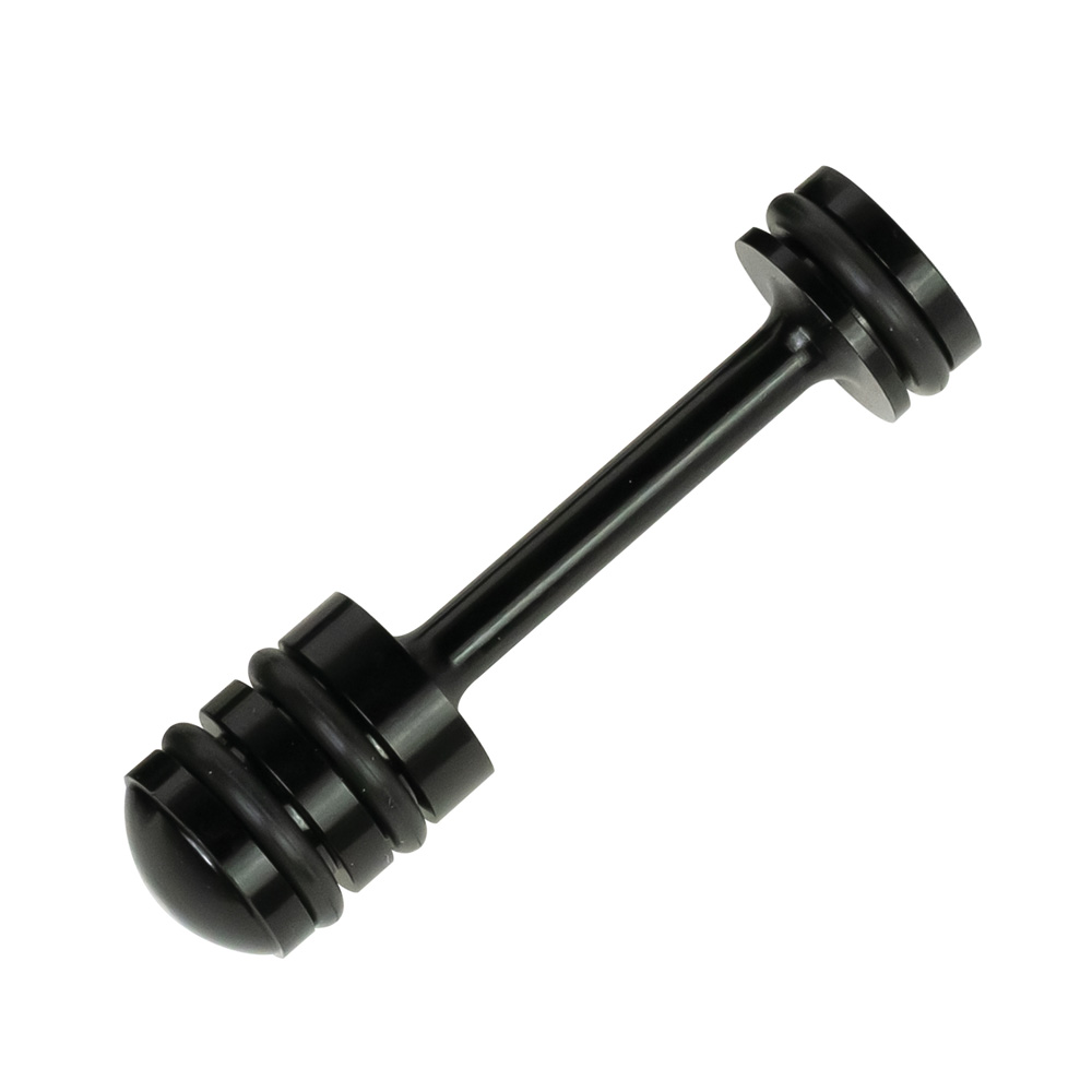 Derale Oil Galley Plug 35603; Oil Galley Bypass Plug Barbell Billet Aluminum, Viton O Rings for GM LS 