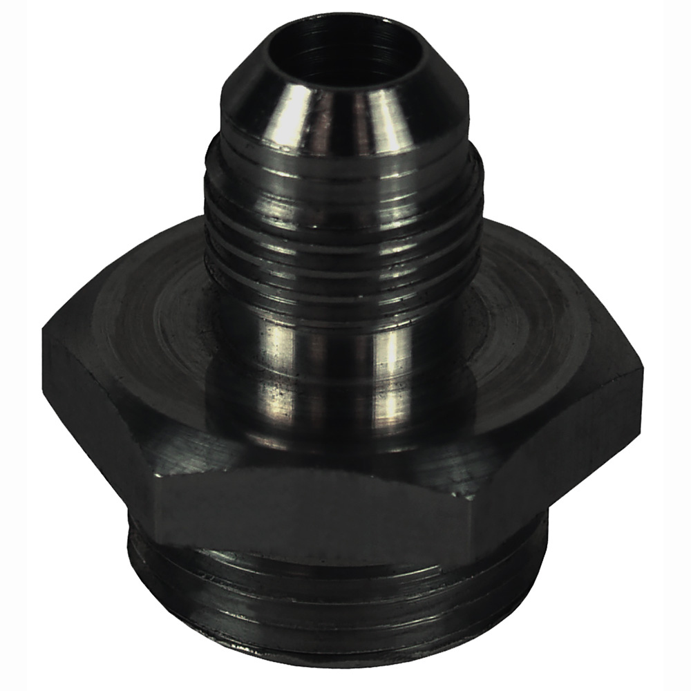 Derale AN Fitting 59006; AN to ORB Adapter Black -06AN Male -10AN ORB Male Straight 
