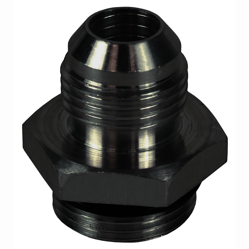 Derale AN Fitting 59008; AN to ORB Adapter Black -08AN Male -10AN ORB Male Straight 