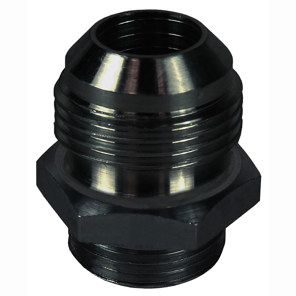 Derale AN Fitting 59010; AN to ORB Adapter Black -10AN Male -10AN ORB Male Straight 