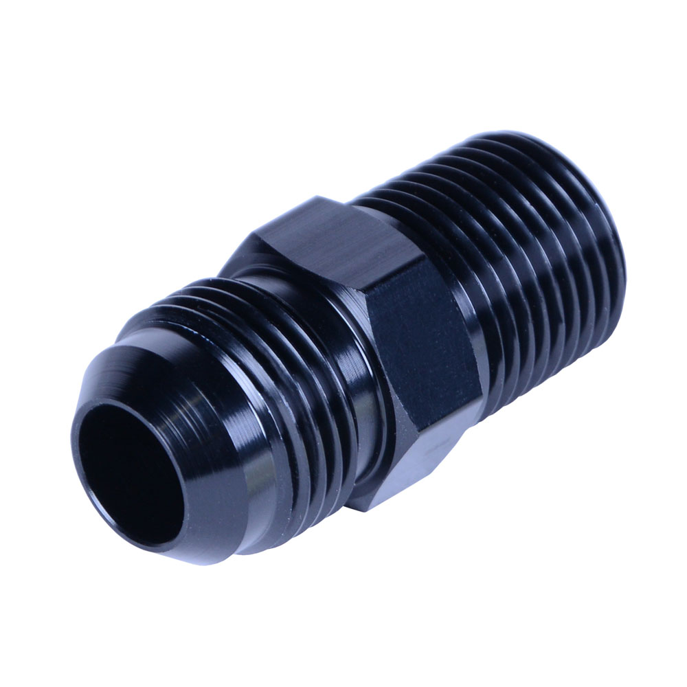 Derale Pipe Fitting 59310; AN to NPT Coupler Black -10AN male Straight 1/2 in. NPT male 