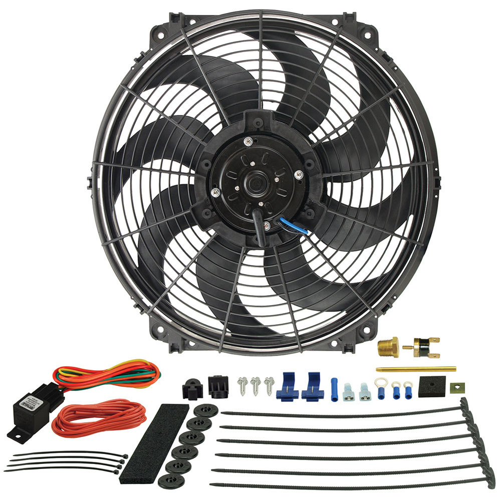 Derale Electric Fan 16016; Tornado 2175 CFM Electric 16.000 in. Skewed 