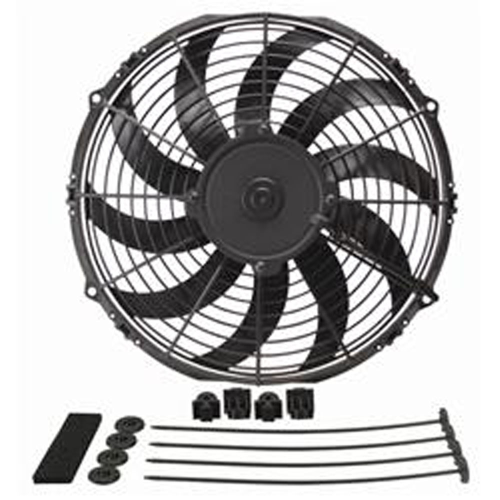 Derale Electric Fan 16112; H.O. Extreme 1328 CFM Electric 12.000 in. Curved 