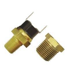 Derale Engine Coolant Fan Temperature Switch 16730; Single Stage Fan Controller 180 deg. F 1 Fan 1/8 in. -27 NPT Thread In 