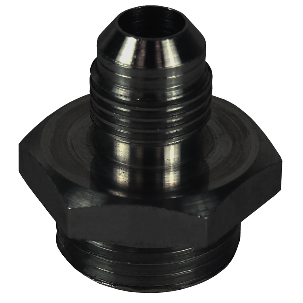 Derale AN Fitting 59006; AN to ORB Adapter Black -06AN Male Straight -10AN ORB Male 