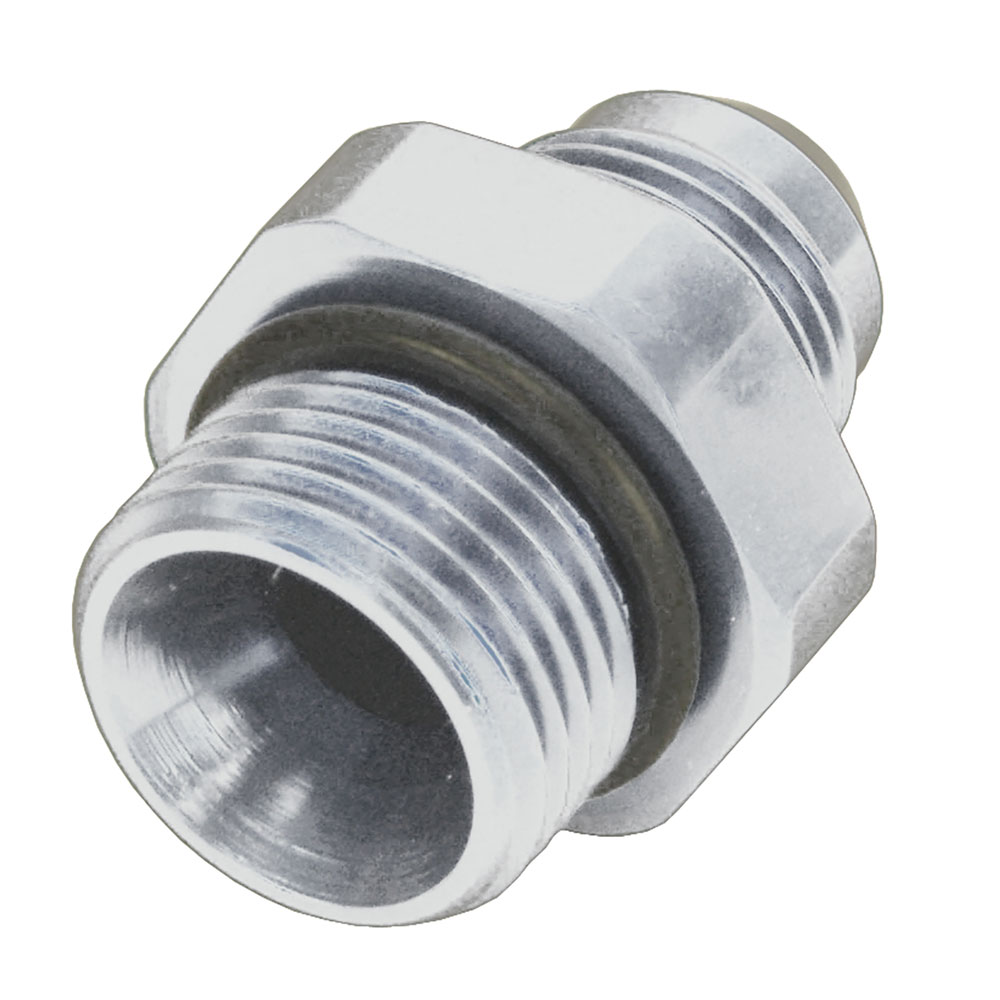 Derale AN Fitting 59008; AN to ORB Adapter Black -08AN Male Straight -10AN ORB Male 