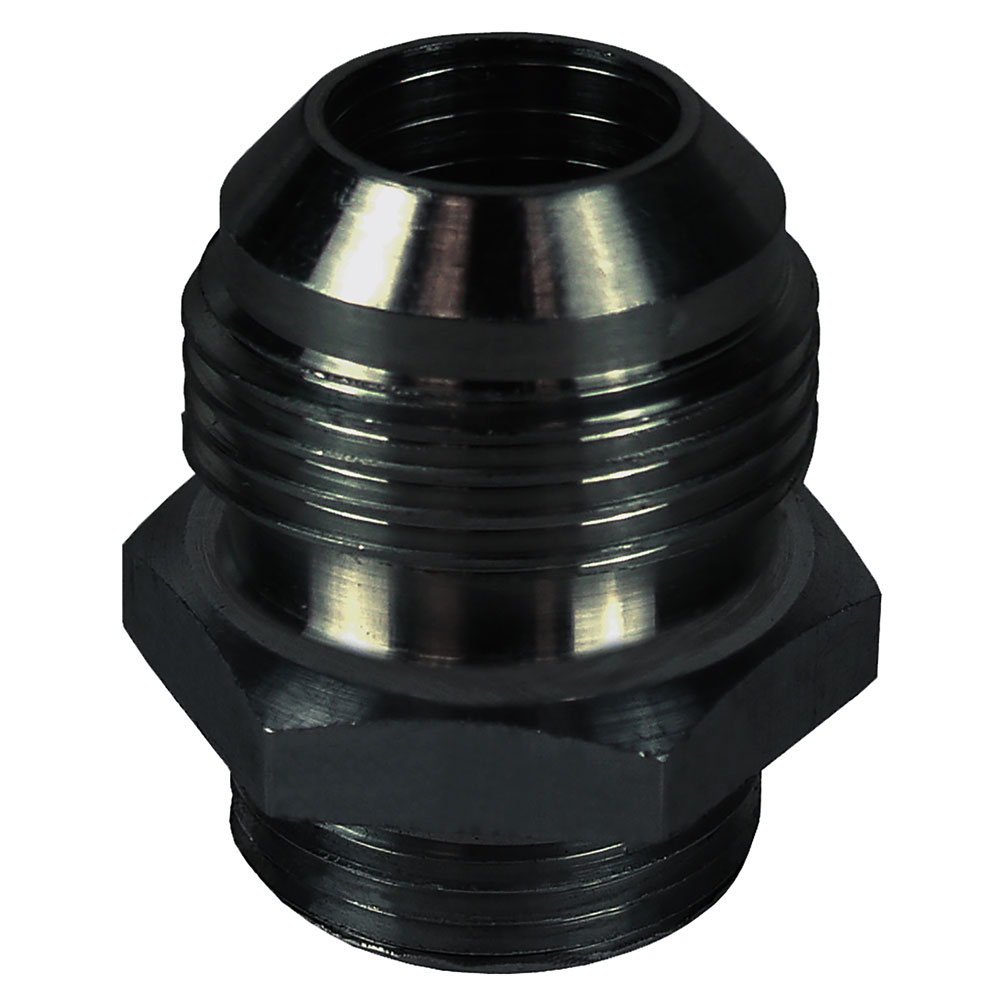 Derale AN Fitting 59010; AN to ORB Adapter Black -10AN Male Straight -10AN ORB Male 