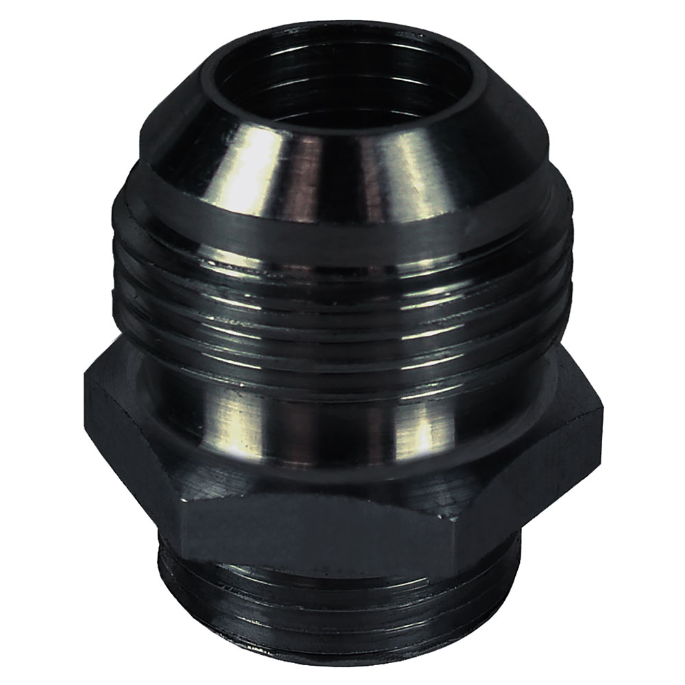 Derale AN Fitting 59012; AN to ORB Adapter Black -12AN Male Straight -10AN ORB Male 
