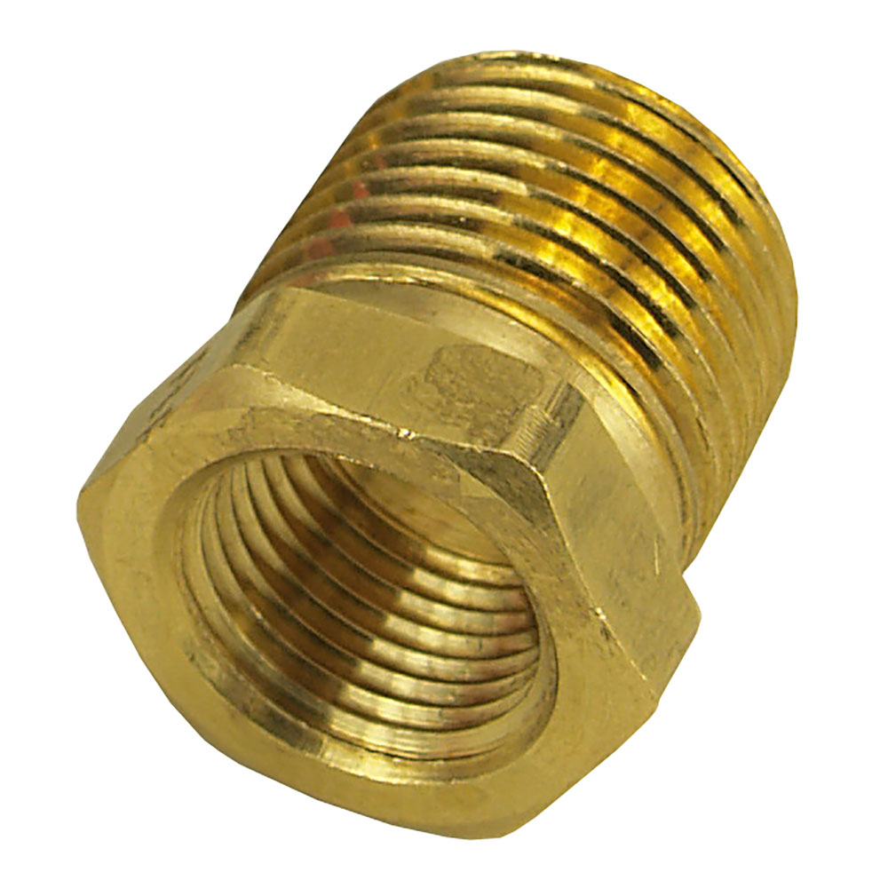 Photo for Derale Pipe Fitting 98452; Adapter Natural 1/2 in. NPT Male Straight 3/8 in. NPT Female