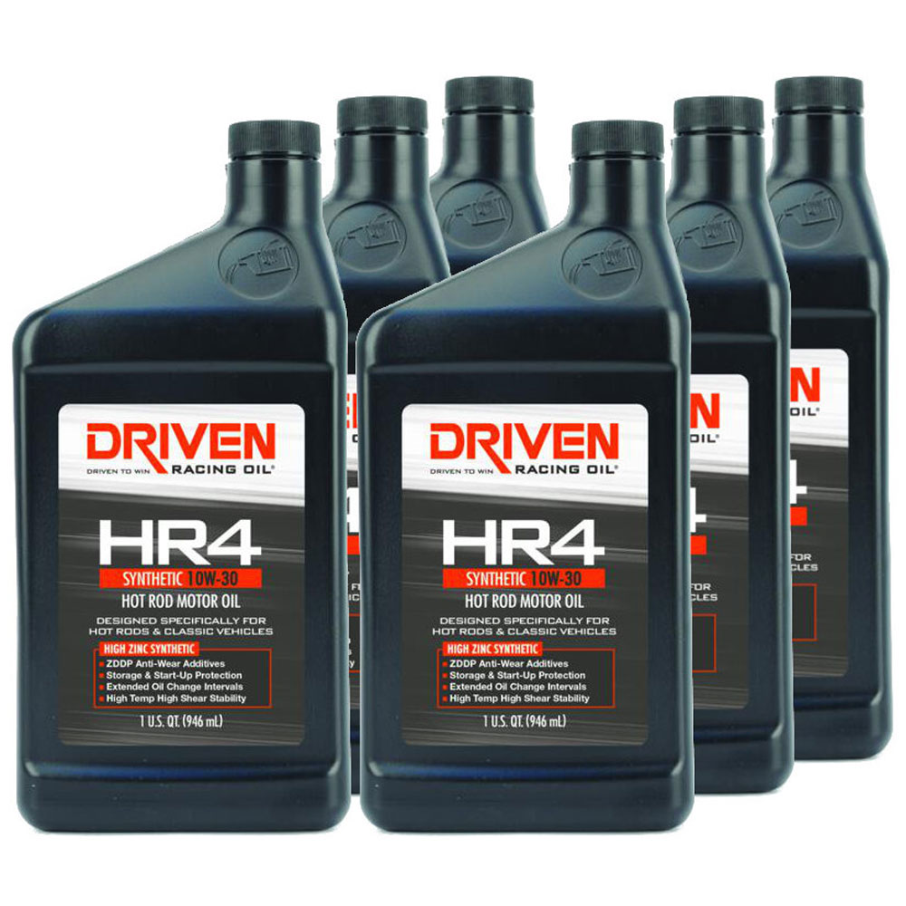 Photo for Driven Racing Engine Oil 01506(6-PACK); HR4 Hot Rod Oil 10W-30 1 Quart Synthetic 